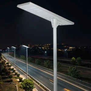 Solar LED Street Lighting Fan with IP66 Waterproof LiFePO4 Battery Motion Sensor & Remote Control