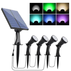 Solar Landscape Spotlights Garden Spot Light 2pcs 4pcs 8pcs Outdoor Lawn Lights Tree Patio Garden Lamp