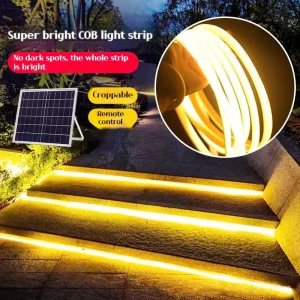 Solar Light Strip Self adhesive Waterproof Courtyard Balcony Atmosphere Outdoor Color Ultra bright LED Linear Light Strip