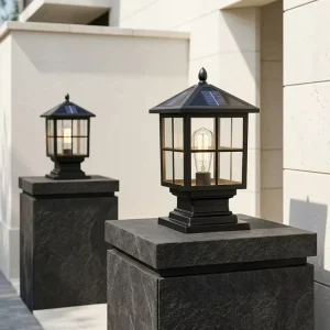Solar Lights Outdoor Waterproof Villa Garden IP65 Door Post Light Courtyard Wall Column LED Outdoor Door Pillar Light
