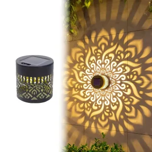 Solar Mandala Fence Wall Lights Garden Solar Light Patio Walkway Decor