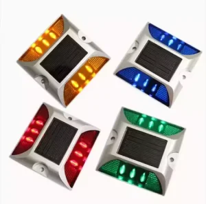 Solar Powered Outdoor Road Stud Aluminum Reflectors for Driveway Flashing Traffic Safety Flashing Light