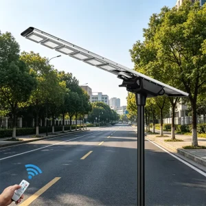 Solar Public Lighting Outdoor Waterproof All in One Solar Street Light High Lumen for Parking Lot Village Road
