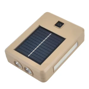 Solar Rechargeable LED Flashlight Camping Light Portable Outdoor Emergency Lighting IP54 Rating 6000K Daylight for Household Use