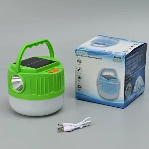 Solar Rechargeable LED Hand Lamp ST100 ST125 1200 2400mAh 3 Lighting Modes for Camping and Emergency Use