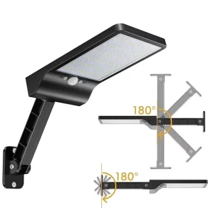 Solar Street Light Outdoor IP65 Waterproof Solar Flood Lights with Motion Sensor for Outside Yard Garden Parking Lot Lights