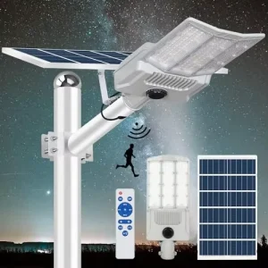Solar Street Light Outdoor Waterproof IP67 Lampadaire Solaire 6500K Commercial Parking Solar Flood Light with Remote