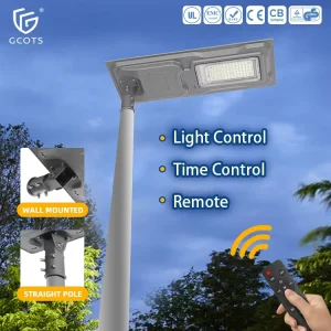 Solar Street Lights With Remote Lithium Iron Phosphate Batteries IP65 Waterproof Outdoor LED Lamps for Road Parking Lots Farms