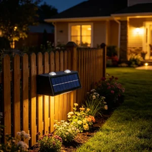 Solar Wall Lamp 2 LEDs Single Color RGB Optional 0.9W 5V Solar Panel 18650 1.2Ah 8 12H Garden Fence 1 Year HYH PS BD 4 1