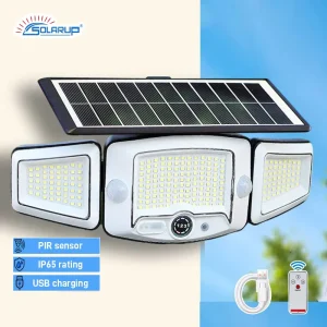 Solar Wall Light Garden Three-headed Lamp Decorative Outdoor Waterproof LED Waterproof Backyard Atmosphere