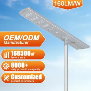 Solarthon Lighting Manufacturers Integrated 60W 150W LED Solar Energy Street Light Waterproof Outdoor Aluminum for Road Use