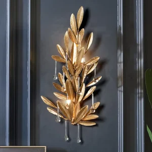 Solid Brass Wall Sconce Creative Background Wall Lamp for Living Room TV Wall Villa Stairs & Corridor