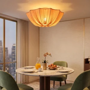 South American Style Popular Fabric Decorative Ceiling Lamp for Bedroom Living Room Home Office Modern Fabric Ceiling Lightts