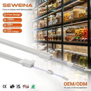 Space Saving Aluminum Pc 3CCT Remote Control LED Cabinet Lights for Indoor Bookcase Supermarket Shelf Spaces