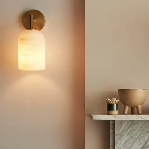 Spanish Marble Brass Wall Lamp Simple Light for Living Room Study Bedroom Hotel Homestay Aisle and Staircase