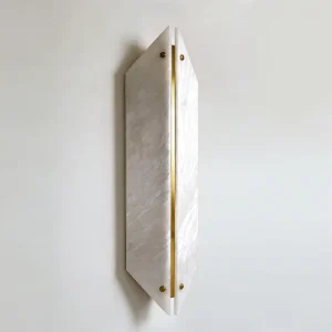 Spanish Natural Marble Copper Wall Lamp Nordic Light Luxury Designer Style Bedroom Living Room Bedside LED Wall Lamp