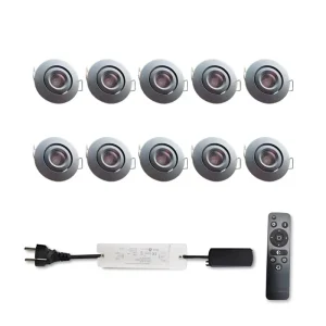 Spotlight 10pcs/set 3W IP65 SingleCCT Recessed Installatie for Aluminumveranda/canopy in Winter Garden