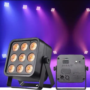 Spotlight Led Wall Wash Remote DMX512 Stage Lights Battery RGBWA+UV 9x6w Uplight for DJ Disco Wedding Party