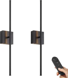 Square Bedside LED Wall Lamp Minimalist USB Rechargeable Stepless Dimmable Remote Touch Control Magnetic Wall Lights for TV Wall