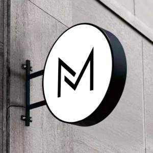 Square Round Sign Board Led Light Advertising 3d Letter Signage Outdoor Indoor Acrylic Led Logo Light Box Sign