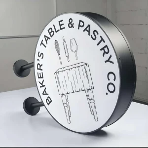 Square Round Sign Board Led Light Advertising 3d Letter Signage Outdoor Indoor Acrylic Led Logo Light Box Sign