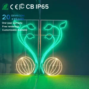 Stable Stock IP65 Waterproof 2D Shaped LED Christmas Street Light Easy Installation for Home Outdoor Landscape Project