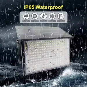 Stadium Reflector Projector LED Solar Flood 200W COB IP65 Waterproof 120 Beam Angle Remote Control Outdoor Wall Mount