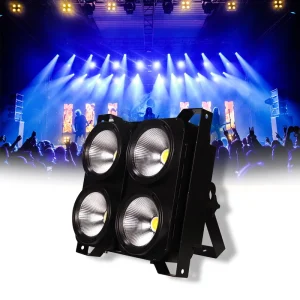 Stage Lights 4 Eyes 4x100W COB LED Audience Blinder Spotlights Warm Cool White DMX512 Strobe DJ Disco Club Bar Wedding Concert