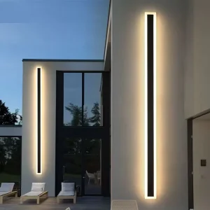 Stainless Iron Linear Wall Light AC90V 265V Warm White 3000K 6000K LED Long Strip Wall Light