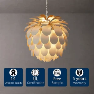 Stainless Steel Artichoke Chandelier Modern Nordic Petal Pineapple Pendant Light Kitchen Island Dining Room UL ETL Custom