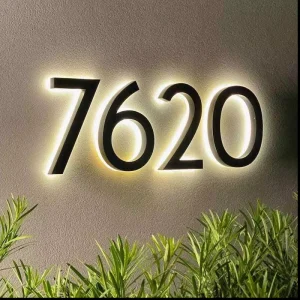 Stainless Steel LED Letters for Electronic Identification Backlit Illuminated Sign AC Battery for Office Wedding Lighting Home