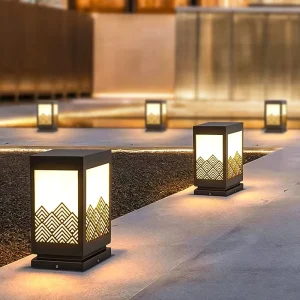 Stainless Steel Waterproof Outdoor LED Fence Post Light Corridor Villa Courtyard Door Post Lawn Garden Light