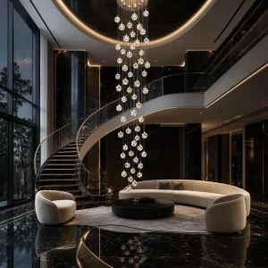 Staircase Chandelier Pendant Dining Room Chandelier Lights for Apartment villa hotel