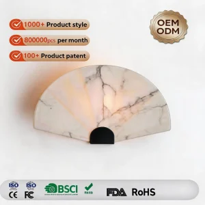 Steel&Onyx Hardwired LED Wall Sconce Marble Light for Villa Furnishing Factories Interior Design Buyers