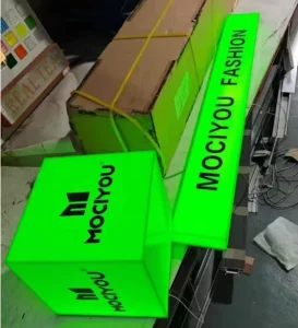 Storefront LED Illuminated Logo Sign with Transformer Power Customizable Multi Color Lighting for Advertising Decoration