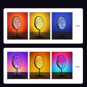 Streamer Gaming Desk 3D Abyss Ambient Lamp, Round Acrylic Layered Mirror, RGB Flowing Light Effect, USB Powered Bedroom Decor