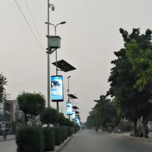 Street Side Advertising Lamp Post LED Display