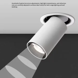Stretchable Certified 18W 4000K Warm White Aluminum LED Spotlight Embedded COB IP44 Dimmable Universal Adjustable Angle Outdoor