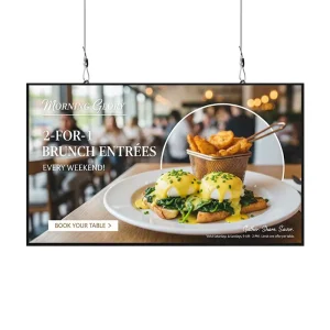 Sunlight Readable Digital Signage 32 43 49 50 55 65 Inch LCD Panel FHD 2K Hanging Window Advertising Media Player
