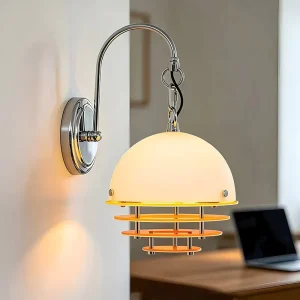 Sunset Orange Acrylic Glass Restaurant Wall Light Bauhaus Bedside Lamp Home Decoration Wall Lamps
