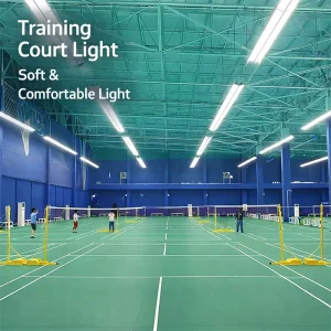 Super Bright Anti Glare LED Badminton Court Light Soft Lighting Indoor Stadium Linear Lamp for Gym Sports Center