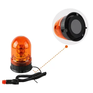 Super Bright Emergency Warning Light IP65 Waterproof Amber Strobe Beacon 20W 12 24V for Off Road Fleet Vehicles