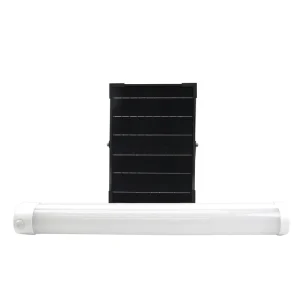 Super Bright Solar LED Batten Light 48W 7500LM Tri Proof with LFP Battery Constant Lighting Mode for Outdoor