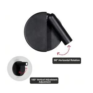 Superior Hotel Wall Sconce Dual Axis Pivoting Spotlight 90 Horizontal 150 Vertical Reading Warm LED Project Stately Noble Piece