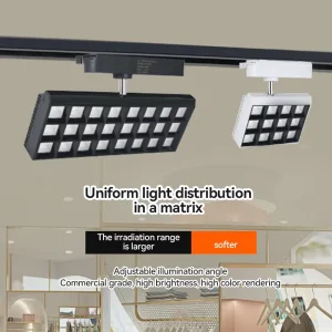 Supermarket Bilateral Adjustable Aluminum LED Track Light High CRI 80 36000 Lumens Modern Display Lighting for Retail Shops