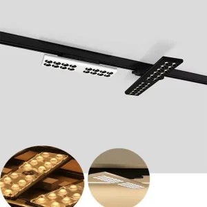 Supermarket Track Lights High Power 36W LED Slim Aluminum Panel Grille Spot Light for 4 Wire Track Rail