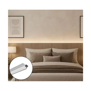 Surface Mounted 6063 T5 Anodized LED Channel Aluminum Profile with PC Diffused Cover for 45 Degree Cabinet
