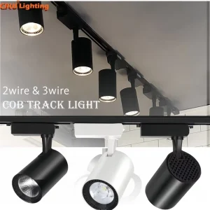 Surface Mounted COB LED Track Light 30W Anti Glare Adjustable Aluminum Spotlight for Shop Retail Museum