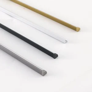 Surface-Mounted LED 8×8 Aluminum Cabinet Light Strip PC Material Dimmable Touch Control High CRI 90 Eco-Friendly Grey Finish