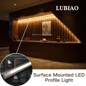 Surface Mounted LED Profile Light for Wardrobe Cabinet Lighting No Cutting Directional Illumination Design YB1021 41